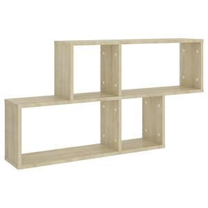 vidaXL Vegghylle sonoma eik 100x18x53 cm konstruert tre