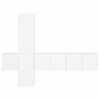 vidaXL Vegghengte TV-enheter 5 deler hvit konstruert tre