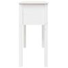 vidaXL Konsollbord hvit 100x35x75 cm heltre furu