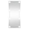 vidaXL Veggspeil med LED-lys 50x100 cm glass rektangel