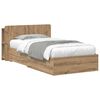 vidaXL Sengeramme med oppbevaring Artisan eik 90 x 190 cm