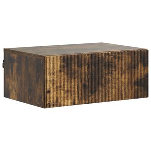 vidaXL Vegghengt Nattbord R&oslash;kt Eik 49 x 34,5 x 20 cm Konstruert tre