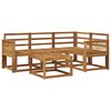vidaXL Utend&oslash;rs sofa-sett 5 pcs Naturlig Solid akasietre