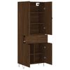 vidaXL Highboard brun eik 69,5x34x180 cm konstruert tre