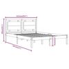 vidaXL Sengeramme hvit heltre 120x190 cm Small Double