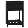 vidaXL Plantekasse med hylle svart 54x54x81 cm heltre furu