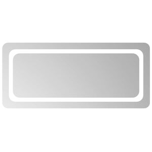 vidaXL LED Badevindu med speil Gjennomsiktig 90 x 40 cm herdet glass
