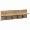 vidaXL Vegghengt kleshenger Veggmontert Artisan Eik 60 x 10,5 x 18 cm