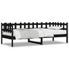 vidaXL Dagseng svart 90x190 cm heltre furu