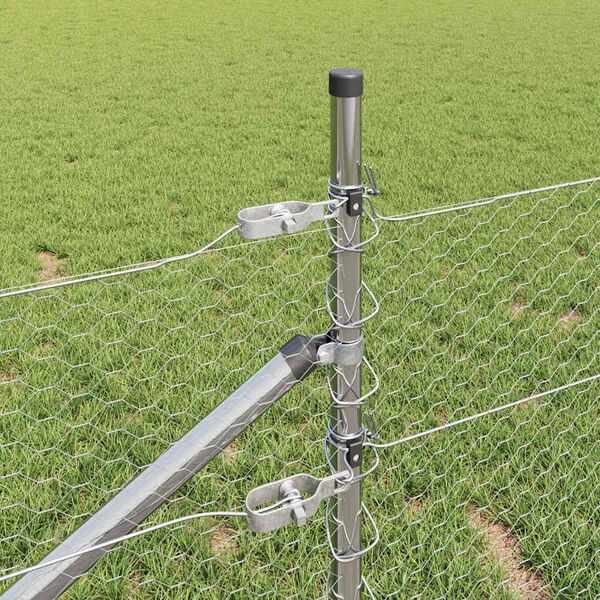 vidaXL Gjerdep&aring;le s&oslash;lv 100 x 0,4 m (25 mm mesh) St&aring;l