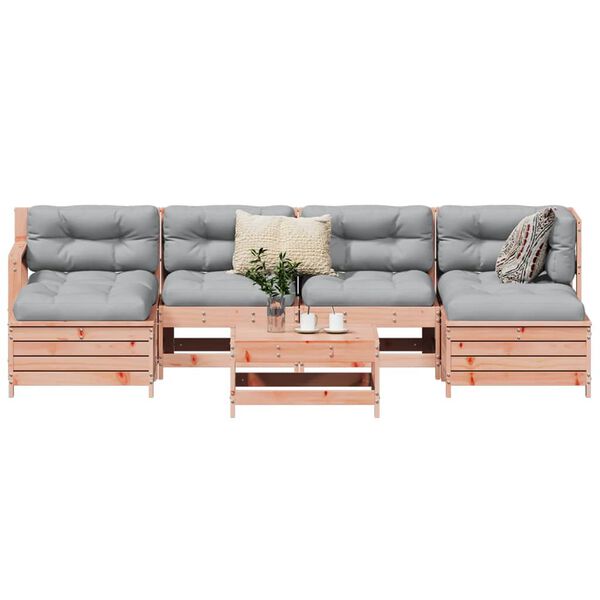 vidaXL Hagesofasett 7 deler heltre douglasgran