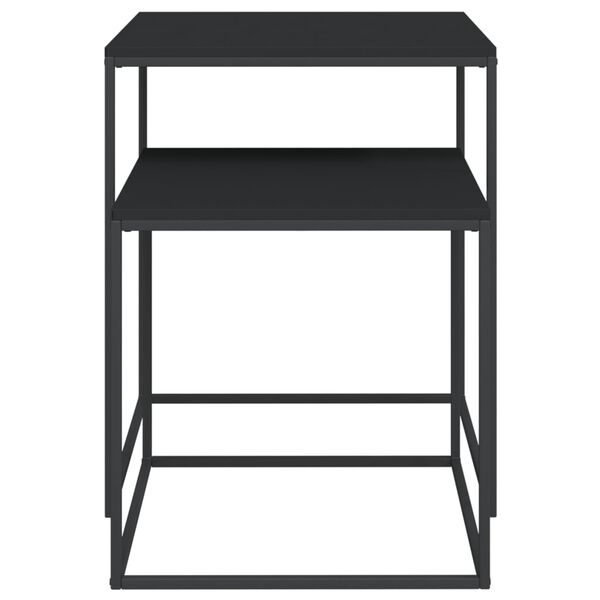 vidaXL Salongbord 2 stk konstruert tre og metall