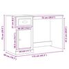 vidaXL Skrivebord med skuff Gamle tre 50 x 115 x 75 cm Konstruert tre