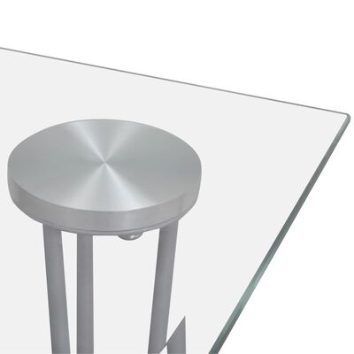 vidaXL Spisebord med glassplate transparent