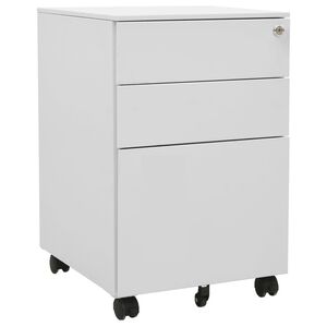 vidaXL Mobilt arkivskap lysegr&aring; 39x45x60 cm st&aring;l