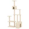 vidaXL Kattet&aring;rn med sisal klorestolper Krem 177,5 cm