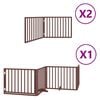 vidaXL Hundeport sammenleggbar 8 paneler brun 640 cm poppeltre