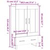 vidaXL Highboard grå sonoma 69,5x31x115 cm konstruert tre