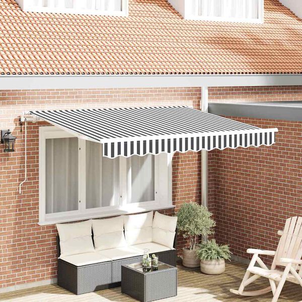 vidaXL Innvendbar Markise Antrasitt 350 x 200 cm stoff