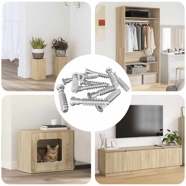 vidaXL Hodekapskrue 2900 pcs s&oslash;lv St&aring;l