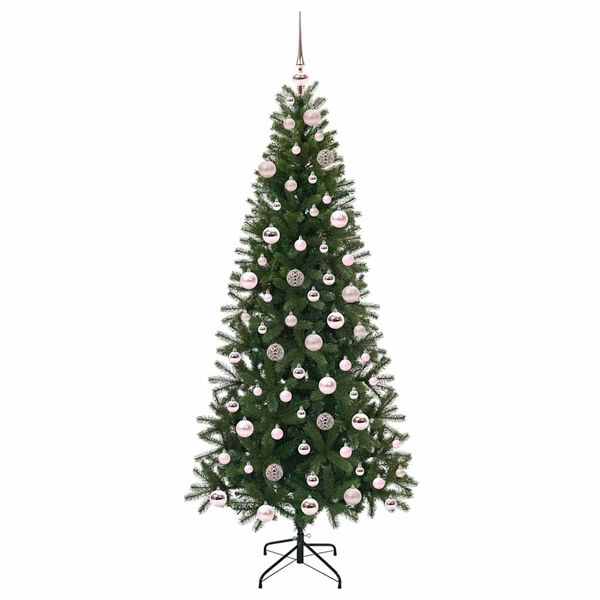vidaXL Kunstig juletre med 300 LED med stativ gr&oslash;nn 180 cm PE og PVC