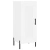 vidaXL Highboard hvit 34,5x34x180 cm konstruert tre
