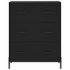 vidaXL Highboard svart 69,5x34x180 cm konstruert tre