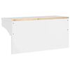 vidaXL Veggmontert knaggrekke SANDNES hvit 87x30x42 cm heltre furu