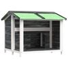 vidaXL Hundekennel gr&aring; 96x87x80,5 cm heltre furu