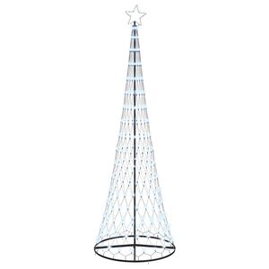 vidaXL LED juletre med stativ Kaldhvit 100.5 x 100.5 x 302.5 cm Metall