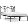 vidaXL Sengeramme i metall med hodegavl svart 120x190 cm