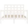 vidaXL Sengeramme uten madrass hvit 140x190 cm heltre furu