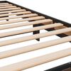 vidaXL Sengeramme brun eik 100x200 cm konstruert tre og metall