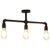 vidaXL Taklampe svart 3 x E27 lysp&aelig;rer