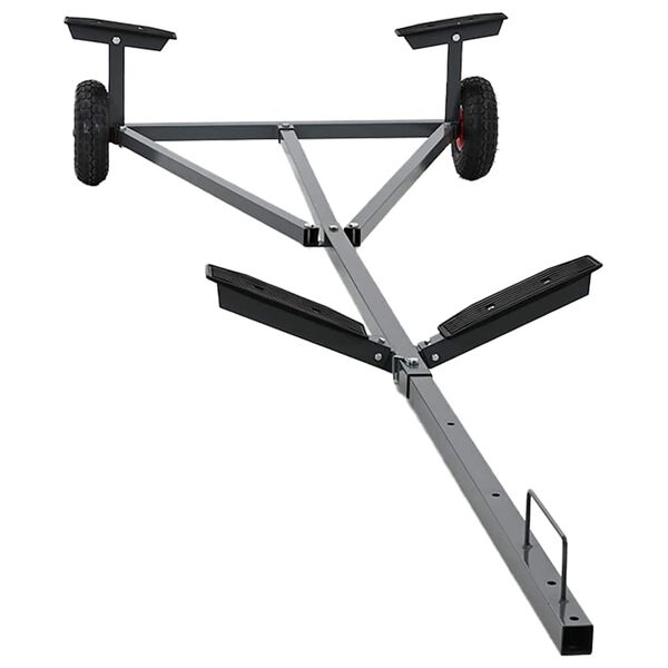 vidaXL B&aring;ttrailer s&oslash;lv 302 x 107 x 42 cm St&aring;l