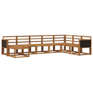 vidaXL Utend&oslash;rs sofa-sett 8 pcs Naturlig Solid akasietre