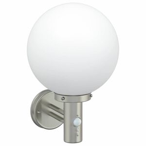 vidaXL Utevegglampe s&oslash;lv 28 x 25 x 38 cm Rustfritt st&aring;l og plast