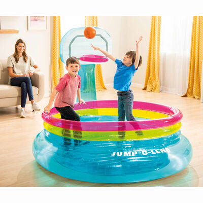 Intex Kids Oppblåsbart hoppeslott Jump-O-Lene basketball PVC