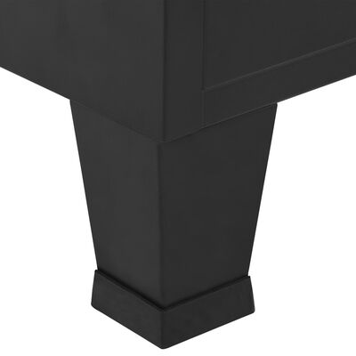 vidaXL Garderobeskap industrielt svart 90x40x140 cm stål