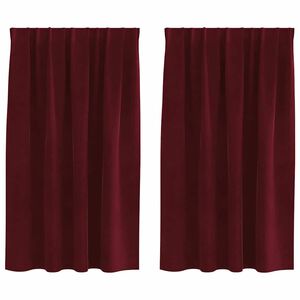 vidaXL Blendingsgardiner 2 pcs Vinr&oslash;d 140 x 140 cm Fl&oslash;yel