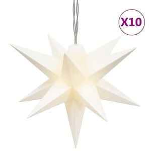 vidaXL Julelys med 10 LED hvit 10 cm