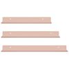 vidaXL Flytende hylle Veggmontert 3 pcs Rosa 40 x 9 x 2,5 cm St&aring;l