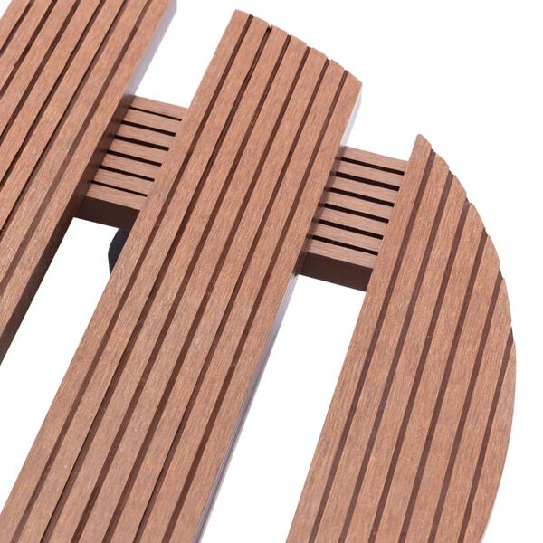 vidaXL Pottetraller 4 stk brun &Oslash;30x7,5 cm WPC