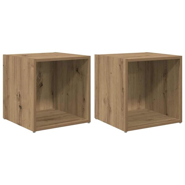 vidaXL TV-benksett 2 pcs Artisan Eik 37 x 35 x 37,5 cm Konstruert tre