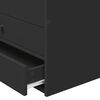vidaXL Seng med skuff med hodegjerde Svart 75 x 190 cm Konstruert tre