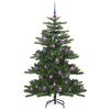 vidaXL Kunstig sammensatt juletre med 150 LED gr&oslash;nn 150 cm PVC og st&aring;l