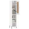 vidaXL Highboard hvit 34,5x34x180 cm konstruert tre