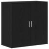 vidaXL Serviesskap Svart Eik 79 x 38 x 80 cm Konstruert tre