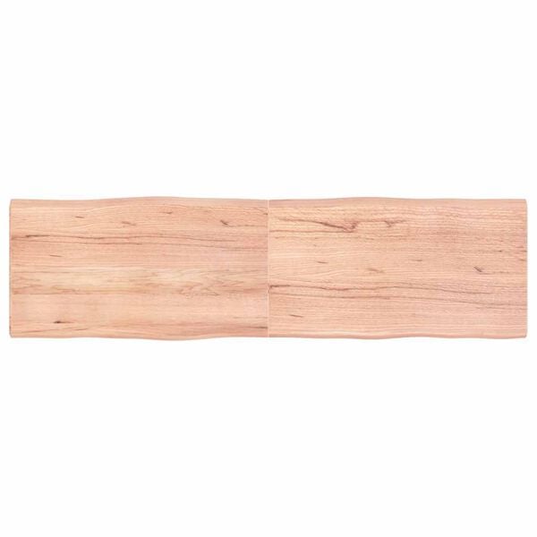 vidaXL Bordplate lysebrun 180x50x(2-4)cm behandlet heltre naturlig