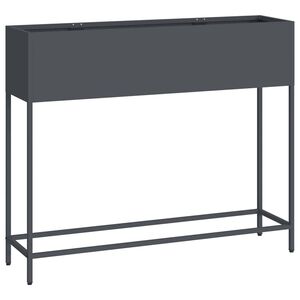 vidaXL Hevet Hageplante Antrasitt 100 x 26 x 82 cm St&aring;l
